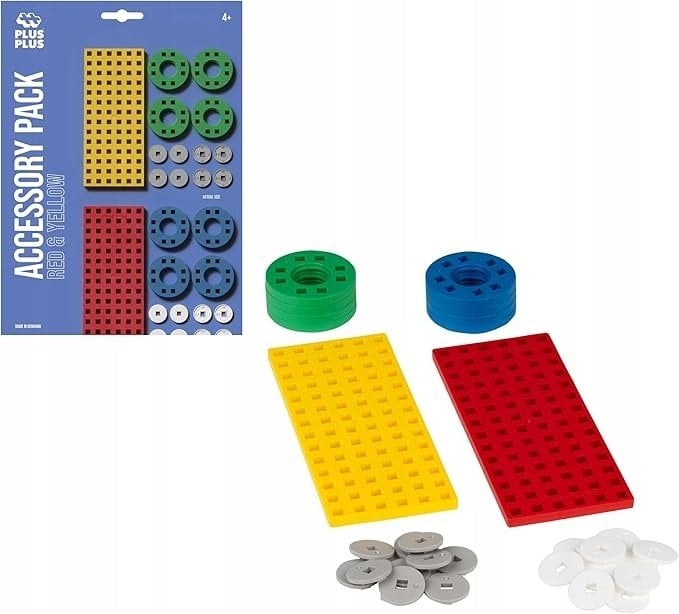 Plus Plus zestaw akcesoriów czerwono-żółty