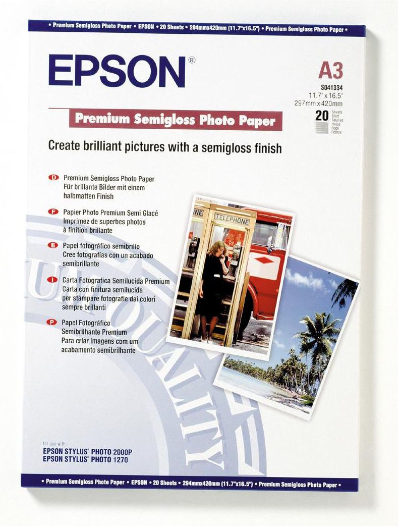 Epson Papier fotograficzny do drukarki A3 (C13S041334)