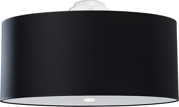 Lampa sufitowa Lumes Czarny okrągły nowoczesny plafon 70 cm - EX677-Otti