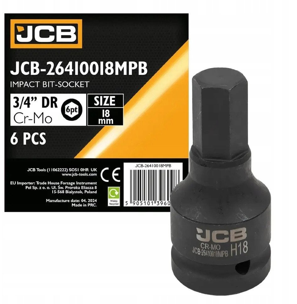 JCB Nasadka-bit udarowa 3/4" 18mm (6-kątna)