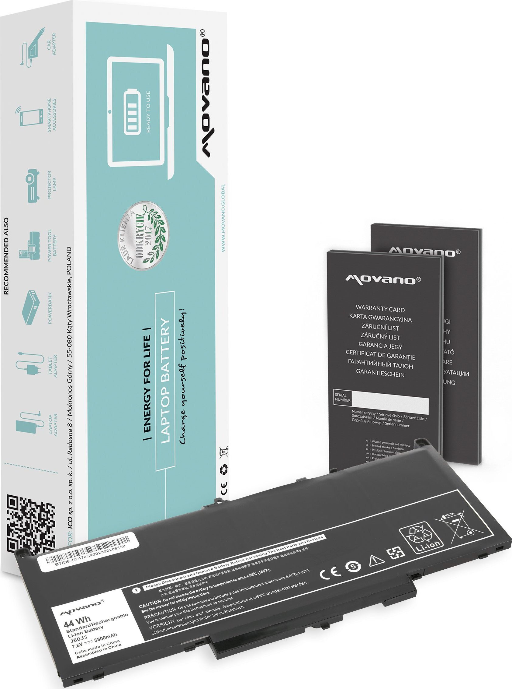 Bateria Movano Bateria J60J5 GG4FM MC34Y do Dell E7270 E7470