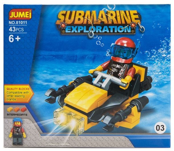 Klocki Jumei PODWODNA WYPRAWA 43 elementy, 14 x 12 cm
