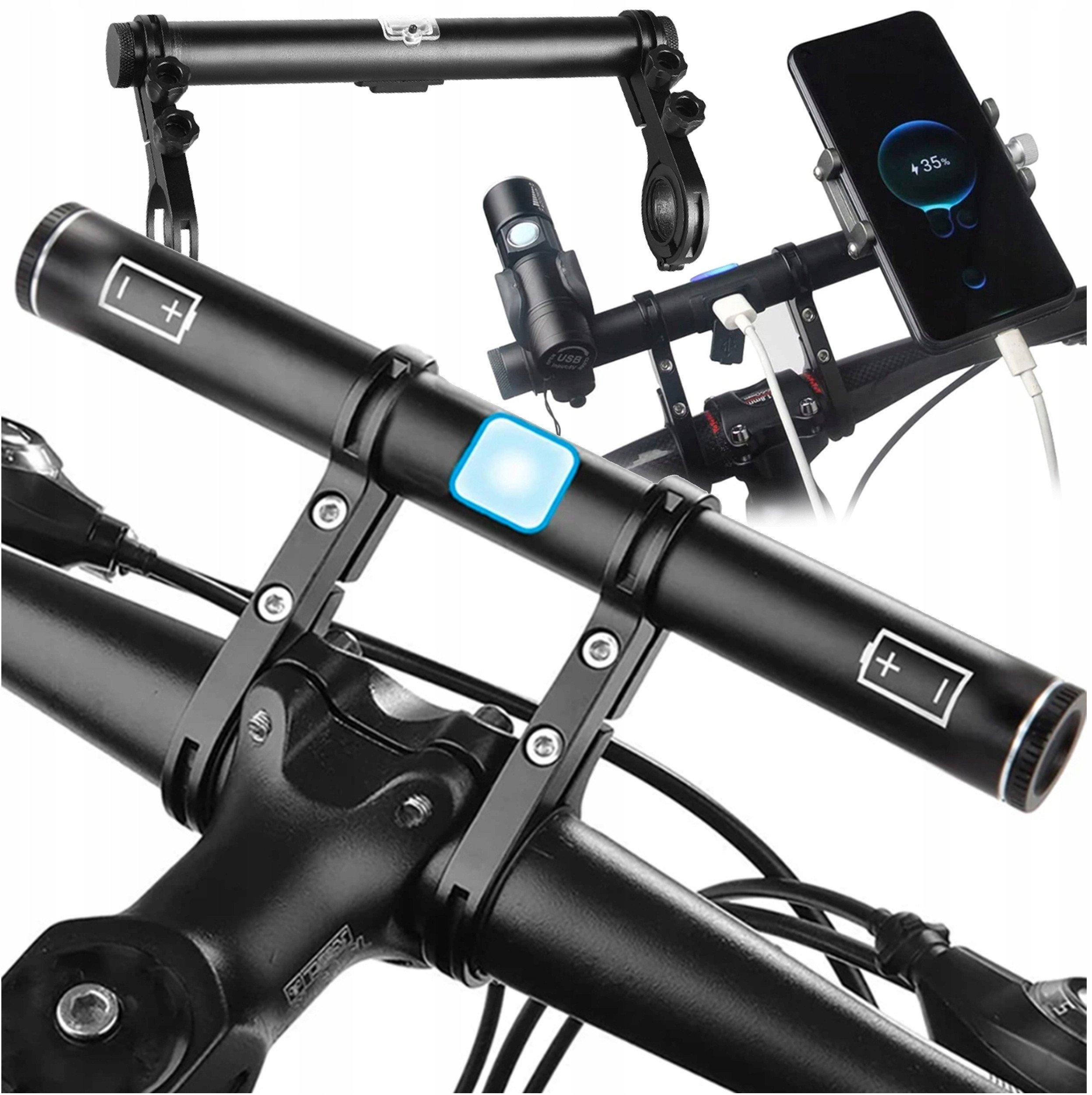 L9H UCHWYT ROWEROWY PRZEDŁUŻENIE KIEROWNICY ŁADOWARKA C