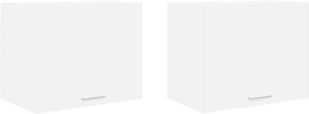 vidaXL Szafka wisząca z półką Riga 2 pcs Biały 50 x 31 x 40 cm