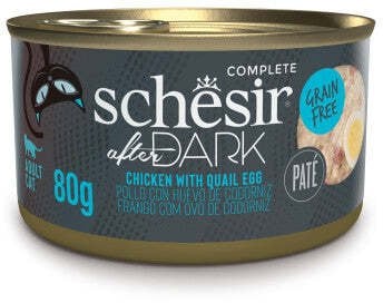 Schesir After Dark karma mokra, pasztet z kurczaka z jajkami przepiórczymi, 80 g, puszka