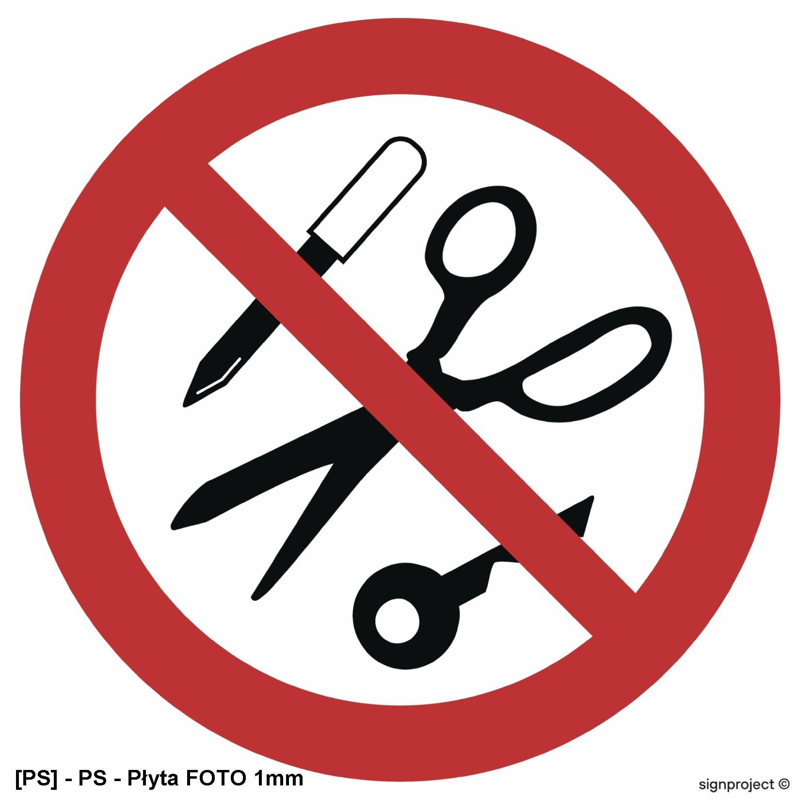 GB043 - Zakaz wstępu z metalowymi przedmiotami 200x200