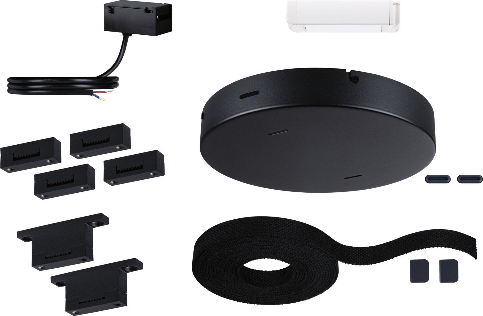 Zestaw podstawowy systemu ULine z taśmą 5m czarny max.60W 230V/48V czarny / aluminum