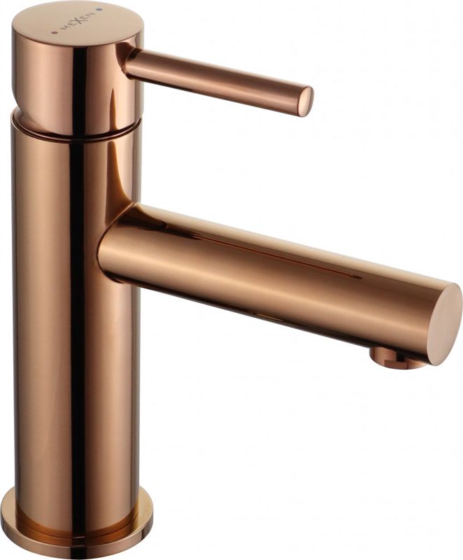 Bateria umywalkowa Mexen Elba stojąca różowe złoto