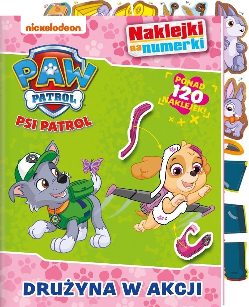 Psi Patrol. Naklejki na numerki. Drużyna w akcji