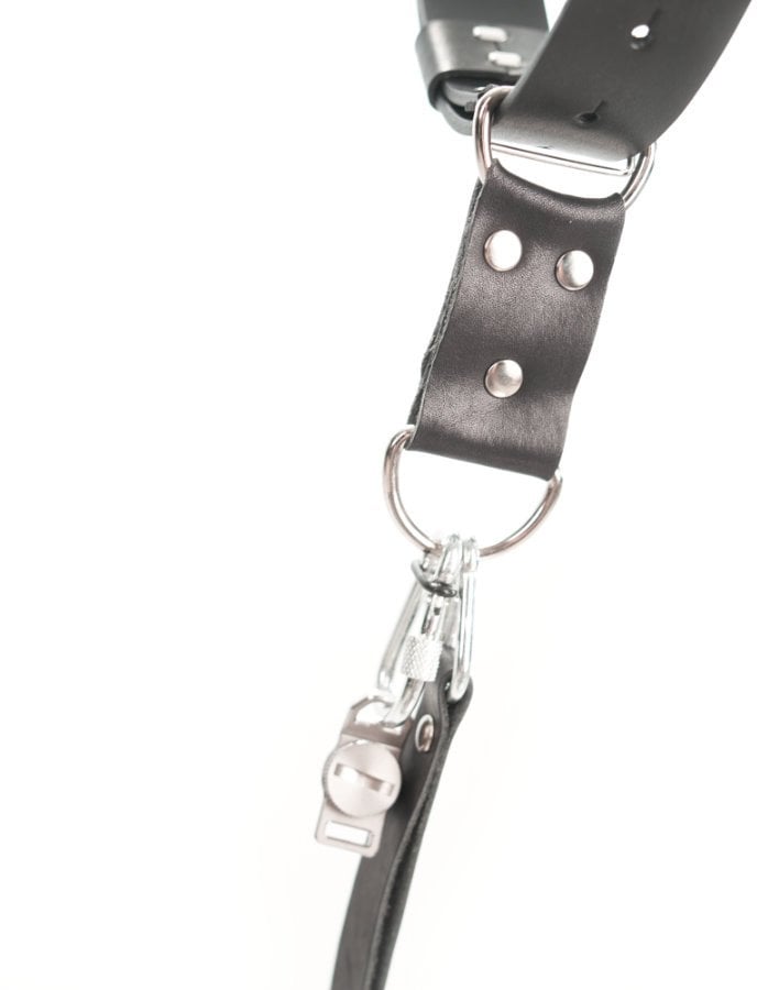 Reporter Uprząż na 2 aparaty Reporter Corio 20 - B skóra natruralna - czarny