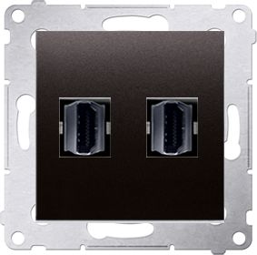 Kontakt-Simon Gniazdo HDMI Simon 54 podwójne antracyt (DGHDMI2.01/48)