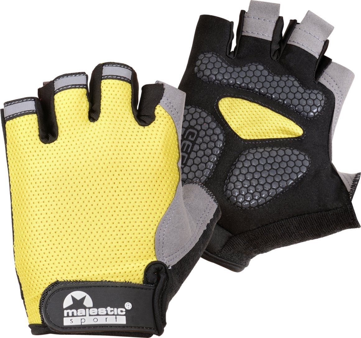 Rękawiczki rowerowe Majestic Sport RAPID limonkowo-czarne r L