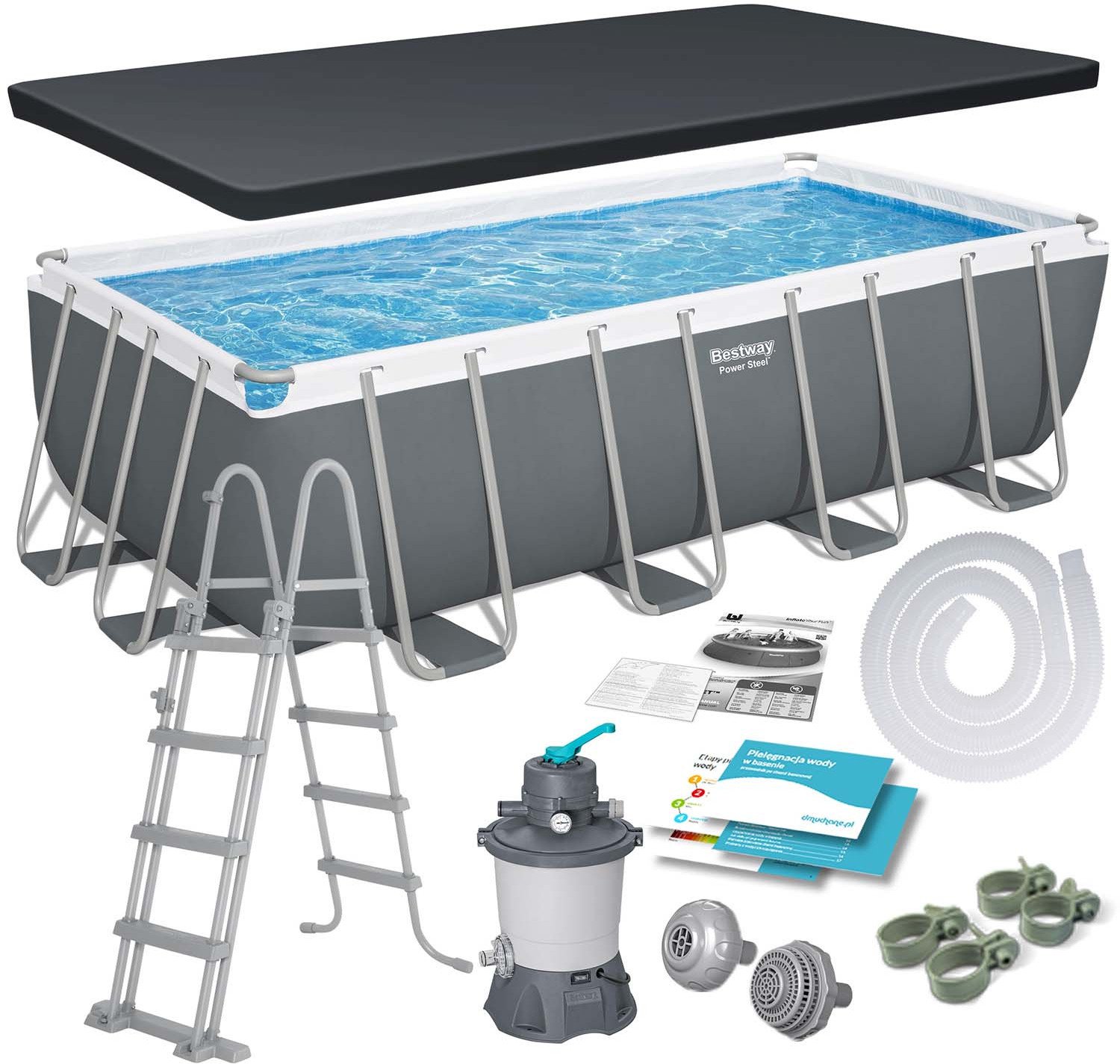 Bestway Basen stelażowy Power Steel 488x244cm 11w1 (56671)