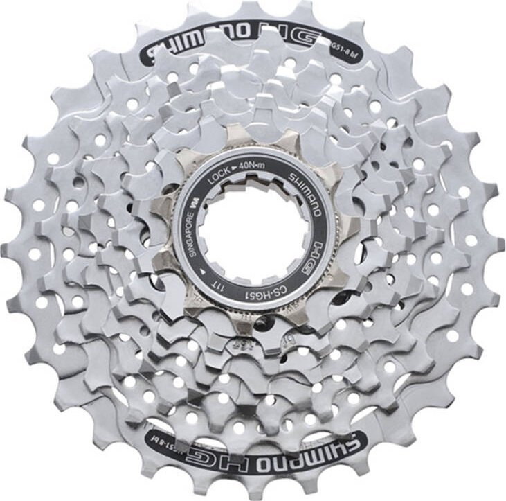 Shimano Kaseta Alivio HG-51 8 rzędów 11-28T srebrna Uniwersalny