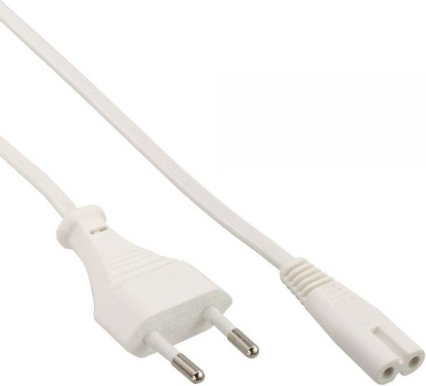 Kabel zasilający InLine Euro 8 Plug biały 1.5m (16654W)