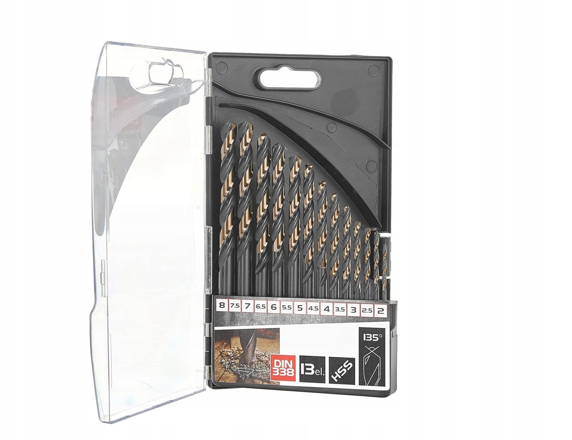 Zestaw wierteł do metalu HSS 2.0-8.0mm 13el. (15/60)