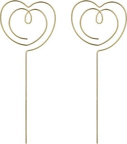 Topperki Serce złoty 12x4,5cm 2szt