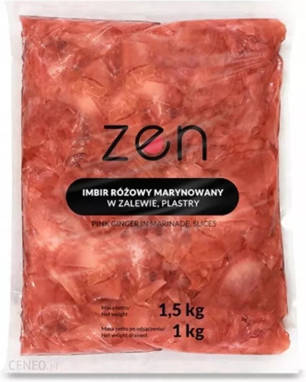 Imbir marynowany różowy do sushi 1,5kg - Zen