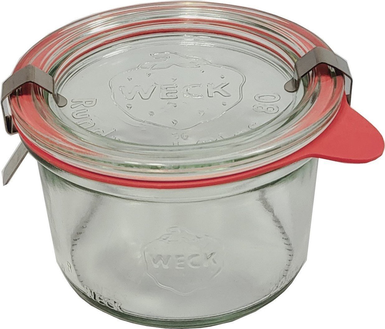 Wamar-Sosenka Zestaw Słoików WECK Pojemność 200 ml średnica 80mm 6 sztuk + Szklane wieka, zapinki, gumki