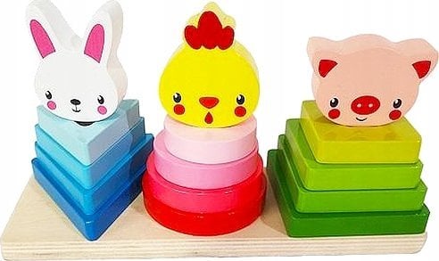 Smily Play Drewniane piramidy zwierzęta SmilyP.SPW84985 49856