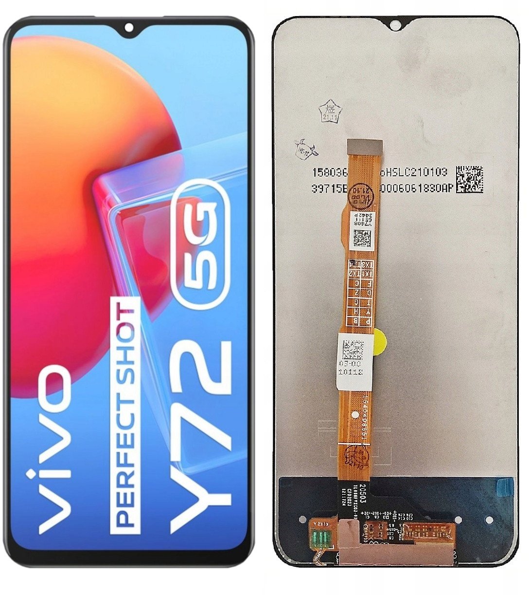 WYŚWIETLACZ EKRAN DOTYK SZYBKA LCD DO VIVO Y72 5G V2041