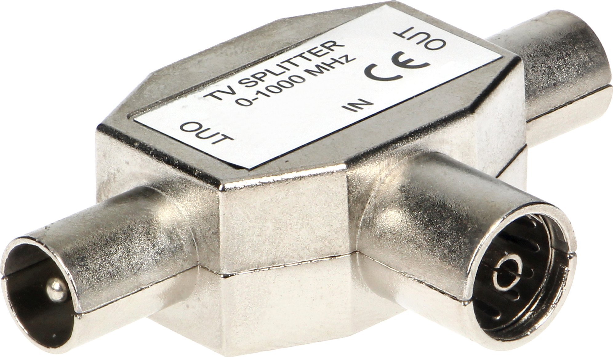 Orno Złącze telewizyjne, trójnik "T", gniazdo / 2xwtyk, metal