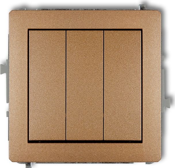 Karlik Łącznik Deco potrójny złoty metalik (8DWP-7)