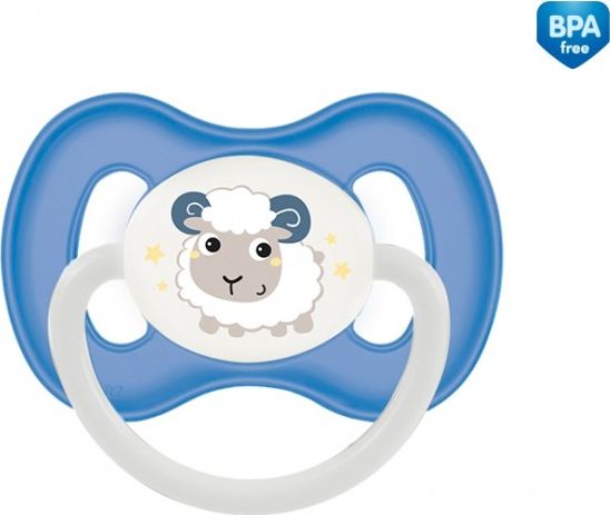 Canpol Smoczek silikonowy symetryczny Bunny Company 6-18 m niebieski