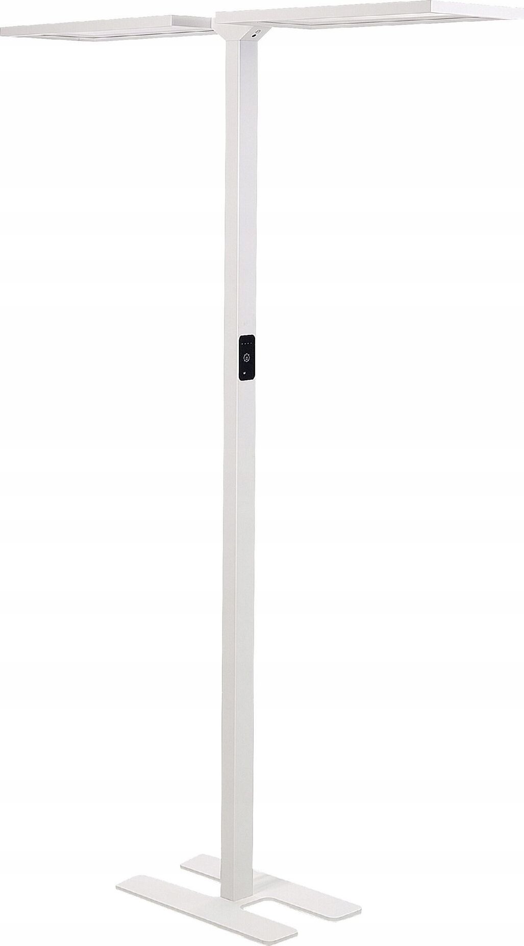 Lampa podłogowa Beliani Lampa podłogowa LED metalowa biała SCULPTOR