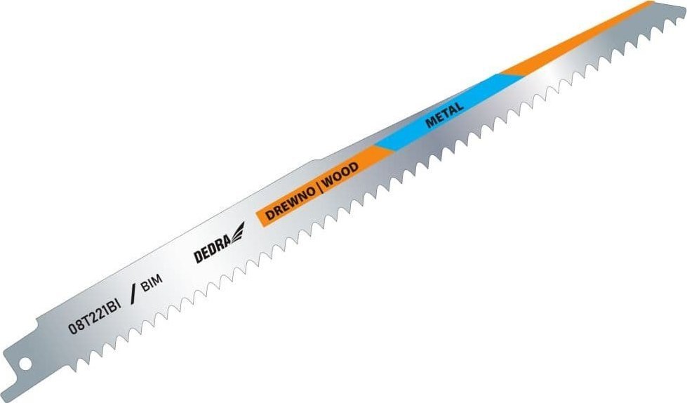 Dedra Brzeszczoty do piły szabl.225/200mm, drewno+el.met, BIM,2szt