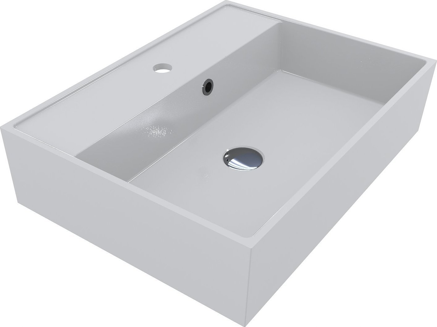 Umywalka Miraggio Umywalka nablatowa prostokątna 60 x 46 cm