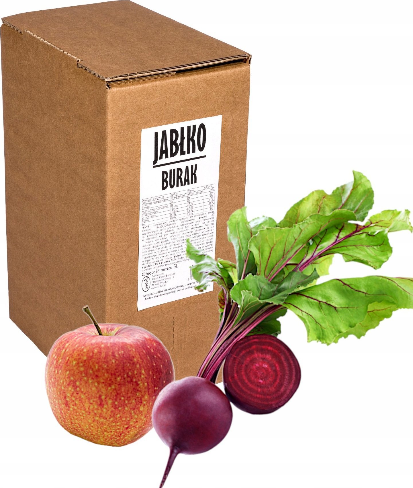 Sadvit Sok jabłko burak 100% 5L