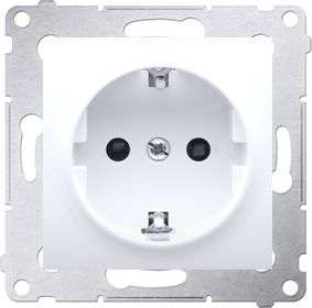 Kontakt-Simon Gniazdo wtyczkowe pojedyncze Simon 54 uziemienie Schuko 16A 250V biały (DGSz1Z.01/11)