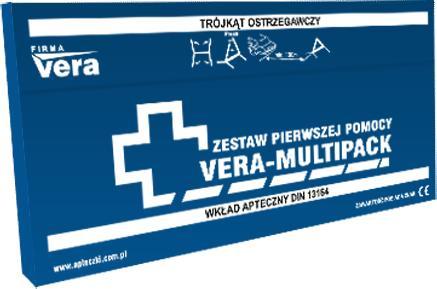 Vera Samochodowy zestaw pierwszej pomocy Multipack w pudełku z tworzywa