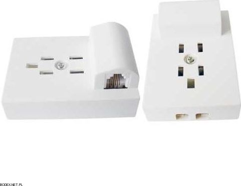 LechPol Gniazdo telefoniczne Lechpol na tynk pojedyncze uniwersalne białe TEL0024 - TEL0024