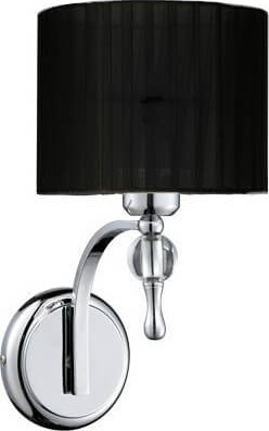 Kinkiet Azzardo Abażurowy kinkiet abażurowy Impress do sypialni czarny chrom