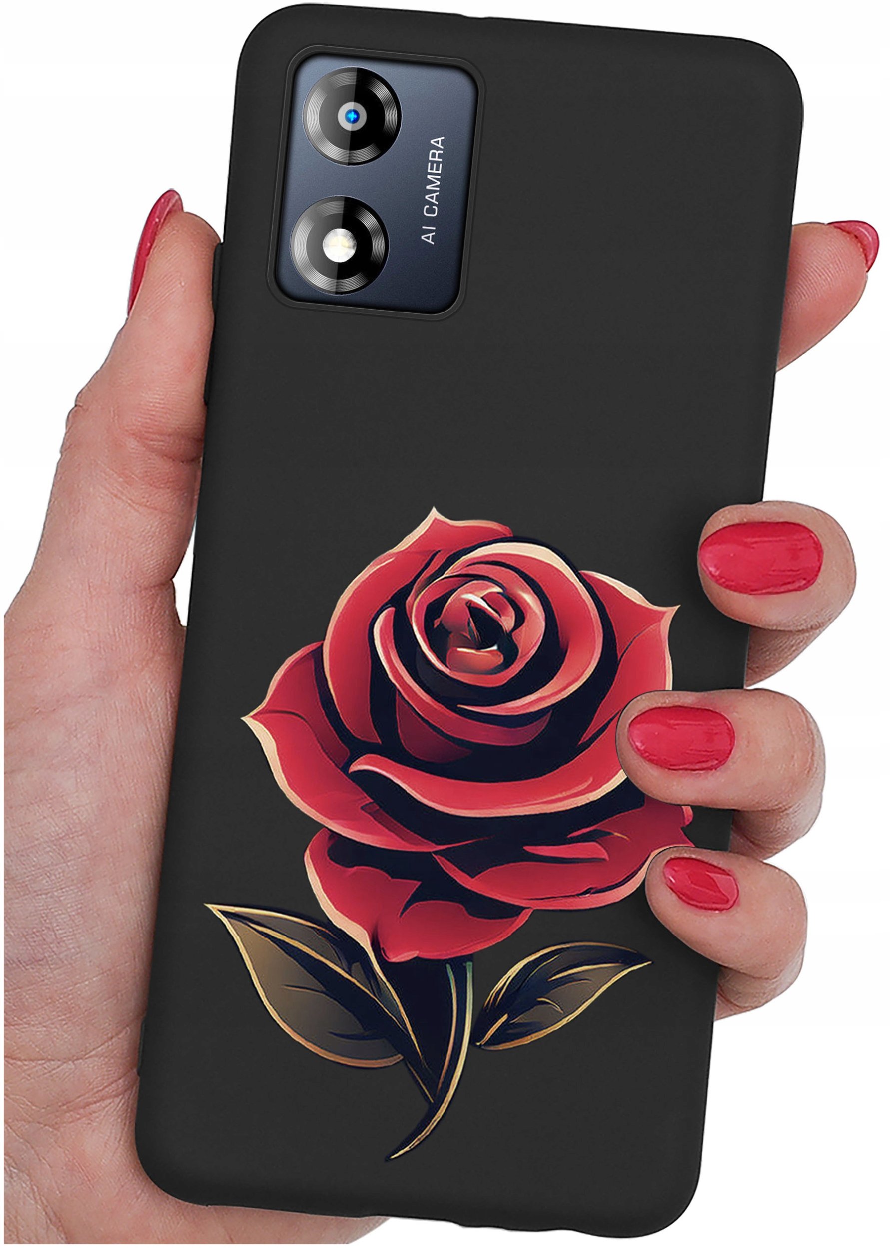 Etui do Motorola Moto E13 WZORY |SILIKONOWE MATT CASE + SZKŁO 9H