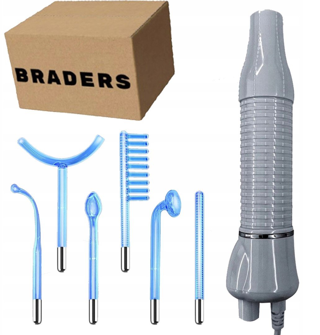 Profesjonalny Darsonval - Urządzenie Kosmetyczne + 6 Pelot na Skórę Braders