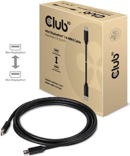 Kabel Club 3D DisplayPort Mini - DisplayPort Mini 2m czarny (CAC-1164)