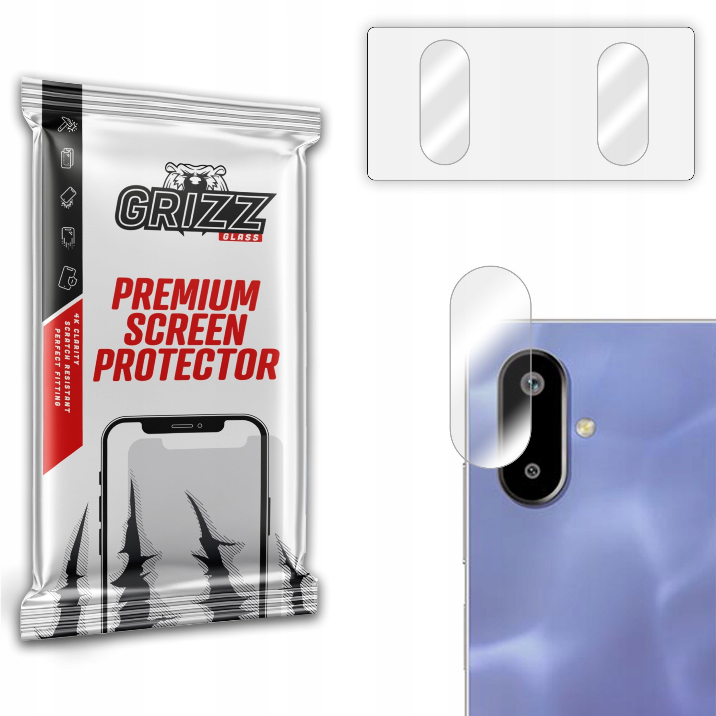 Szkło na aparat GrizzGlass HybridGlass Camera do Samsung Galaxy F06 5G [2 PACK]