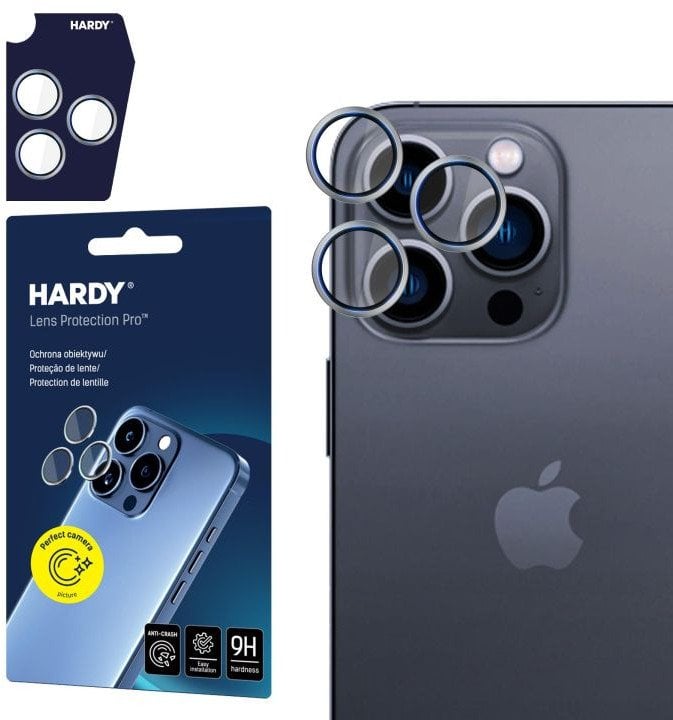 Apple iPhone 16 Pro /16 Pro Max- HARDY Lens Protection Pro Titanium Silver