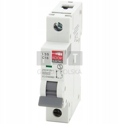 LSS B6 1P Wyłącznik nadprądowy 1P B 6A 6kA AC, KOOP Elektro B6A LSS B6 1P