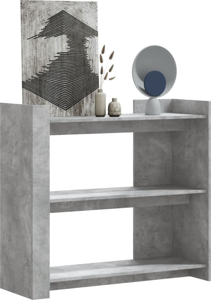 vidaXL vidaXL Stolik konsolowy, szarość betonu, 100x35x90 cm