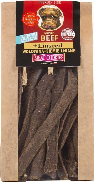 Ciastka dla psa Milord z wołowiną i siemieniem lnianym 80 g