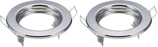 V-TAC Oczko V-TAC GU10 Okrągłe Stałe Chrom (Opak. 2 szt) VT-778
