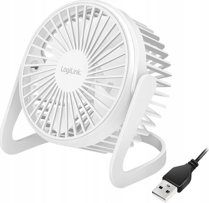 Wentylator USB LogiLink LogiLink USB Schreibtischventilator 5'' weiß