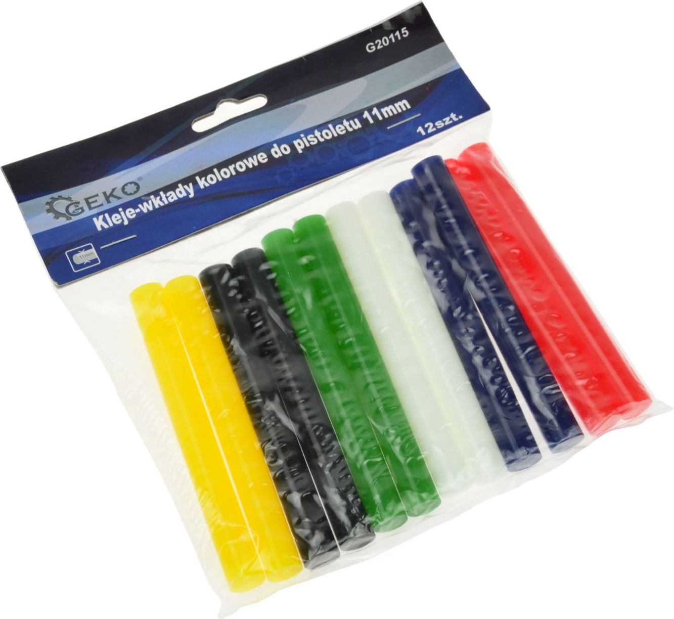 Geko Kleje-wkłady kolorowe do pistoletu 11mm 12szt. - 200