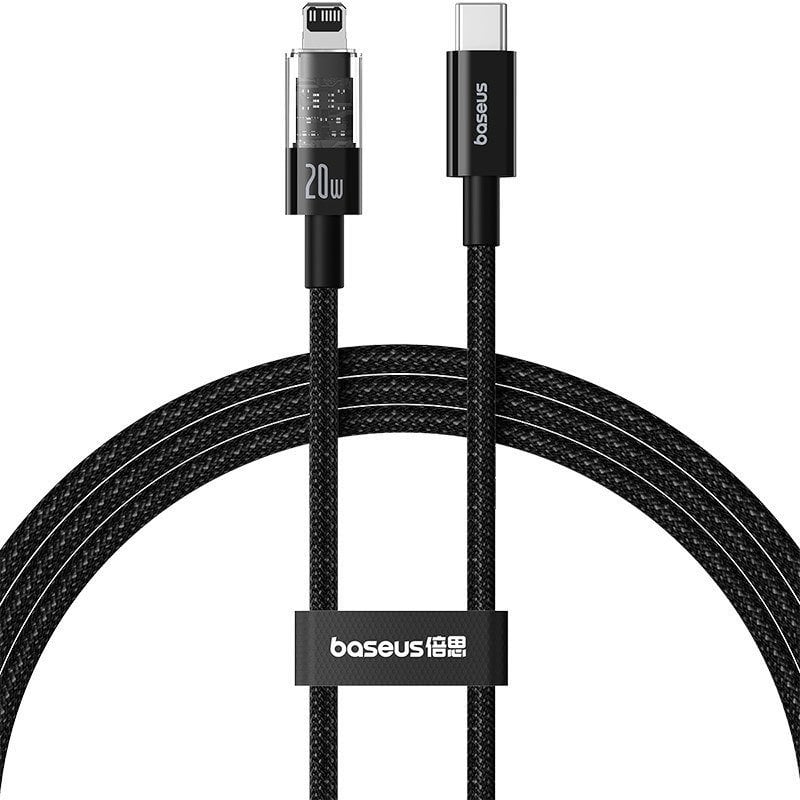 Kabel USB Baseus USB-C - Lightning 1 m Czarny (P10373001111-00)