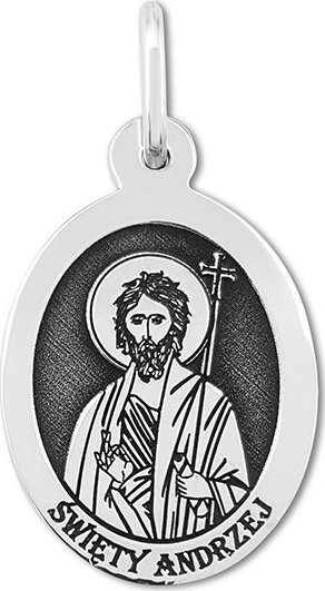 WĘC - Twój Jubiler Medalik srebrny z wizerunkiem Św. Andrzeja