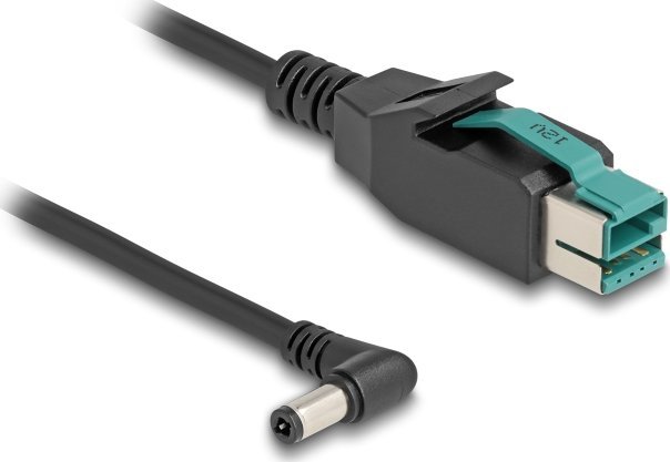 DeLOCK Kabel PoweredUSB męski 12 V na DC 5,5 x 2,5 mm męski kątowe 1 m